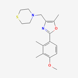 4-{[2-(4-methoxy-2,3-dimethylphenyl)-5-methyl-1,3-oxazol-4-yl]methyl}thiomorpholine