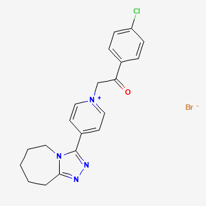 1-[2-(4-chlorophenyl)-2-oxoethyl]-4-(6,7,8,9-tetrahydro-5H-[1,2,4]triazolo[4,3-a]azepin-3-yl)pyridinium bromide