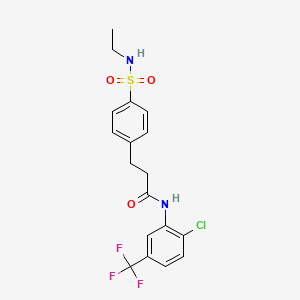 N-[2-chloro-5-(trifluoromethyl)phenyl]-3-{4-[(ethylamino)sulfonyl]phenyl}propanamide