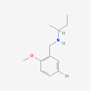 molecular formula C12H18BrNO B513727 N-(5-bromo-2-methoxybenzyl)-N-(sec-butyl)amine CAS No. 861409-74-7