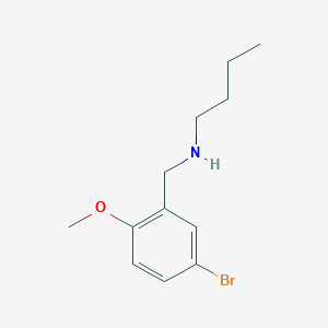 molecular formula C12H18BrNO B513730 N-(5-bromo-2-methoxybenzyl)-N-butylamine CAS No. 893611-74-0