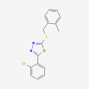 2-(2-chlorophenyl)-5-[(2-methylbenzyl)thio]-1,3,4-oxadiazole