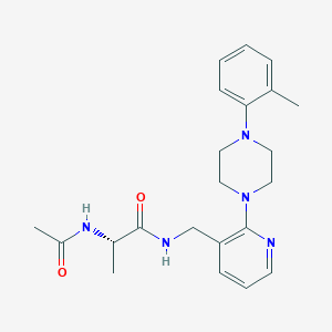 molecular formula C22H29N5O2 B5137362 N~2~-acetyl-N~1~-({2-[4-(2-methylphenyl)-1-piperazinyl]-3-pyridinyl}methyl)-L-alaninamide 