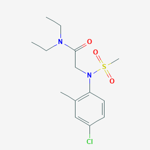 molecular formula C14H21ClN2O3S B5137365 N~2~-(4-chloro-2-methylphenyl)-N~1~,N~1~-diethyl-N~2~-(methylsulfonyl)glycinamide 