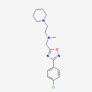 molecular formula C17H23ClN4O B5137381 N-{[3-(4-chlorophenyl)-1,2,4-oxadiazol-5-yl]methyl}-N-methyl-2-(1-piperidinyl)ethanamine 
