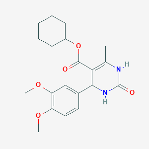 molecular formula C20H26N2O5 B5137392 cyclohexyl 4-(3,4-dimethoxyphenyl)-6-methyl-2-oxo-1,2,3,4-tetrahydro-5-pyrimidinecarboxylate 