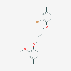 molecular formula C19H23BrO3 B5137401 2-bromo-1-[4-(2-methoxy-4-methylphenoxy)butoxy]-4-methylbenzene 