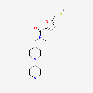 molecular formula C21H35N3O2S B5137427 N-ethyl-N-[(1'-methyl-1,4'-bipiperidin-4-yl)methyl]-5-[(methylthio)methyl]-2-furamide 