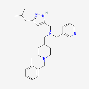 1-(5-isobutyl-1H-pyrazol-3-yl)-N-{[1-(2-methylbenzyl)-4-piperidinyl]methyl}-N-(3-pyridinylmethyl)methanamine