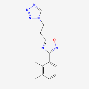 molecular formula C13H14N6O B5137444 1-{2-[3-(2,3-dimethylphenyl)-1,2,4-oxadiazol-5-yl]ethyl}-1H-tetrazole 