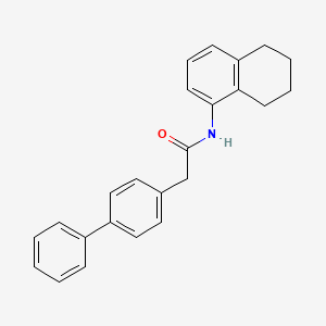 molecular formula C24H23NO B5137461 2-(4-biphenylyl)-N-(5,6,7,8-tetrahydro-1-naphthalenyl)acetamide 