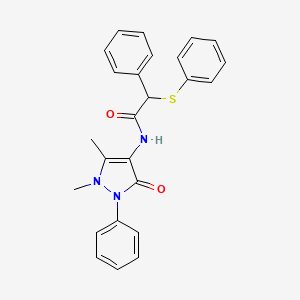 molecular formula C25H23N3O2S B5137466 N-(1,5-dimethyl-3-oxo-2-phenyl-2,3-dihydro-1H-pyrazol-4-yl)-2-phenyl-2-(phenylthio)acetamide 