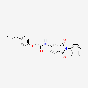 molecular formula C28H28N2O4 B5137469 2-(4-sec-butylphenoxy)-N-[2-(2,3-dimethylphenyl)-1,3-dioxo-2,3-dihydro-1H-isoindol-5-yl]acetamide CAS No. 5972-31-6