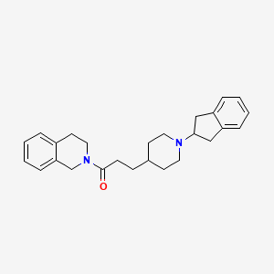 2-{3-[1-(2,3-dihydro-1H-inden-2-yl)-4-piperidinyl]propanoyl}-1,2,3,4-tetrahydroisoquinoline