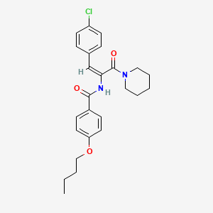 molecular formula C25H29ClN2O3 B5137495 4-butoxy-N-[2-(4-chlorophenyl)-1-(1-piperidinylcarbonyl)vinyl]benzamide 