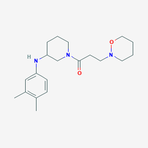 N-(3,4-dimethylphenyl)-1-[3-(1,2-oxazinan-2-yl)propanoyl]-3-piperidinamine
