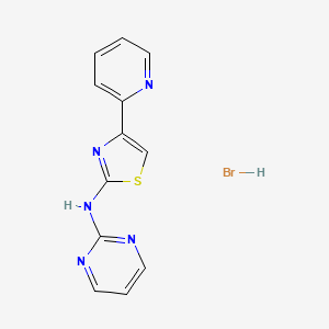 molecular formula C12H10BrN5S B5137514 N-[4-(2-pyridinyl)-1,3-thiazol-2-yl]-2-pyrimidinamine hydrobromide 