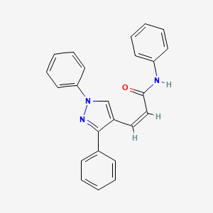 molecular formula C24H19N3O B5137534 3-(1,3-二苯基-1H-吡唑-4-基)-N-苯基丙烯酰胺 