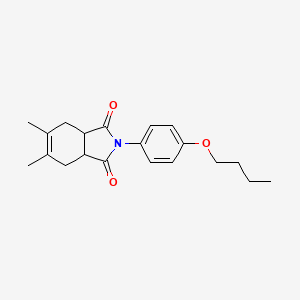 molecular formula C20H25NO3 B5137549 2-(4-butoxyphenyl)-5,6-dimethyl-3a,4,7,7a-tetrahydro-1H-isoindole-1,3(2H)-dione 