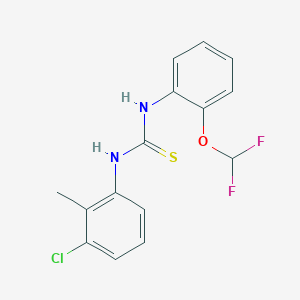 molecular formula C15H13ClF2N2OS B5137567 N-(3-chloro-2-methylphenyl)-N'-[2-(difluoromethoxy)phenyl]thiourea 