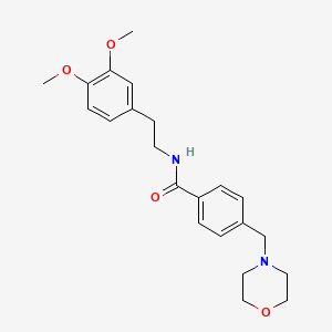 molecular formula C22H28N2O4 B5137574 N-[2-(3,4-dimethoxyphenyl)ethyl]-4-(4-morpholinylmethyl)benzamide 