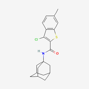 molecular formula C20H22ClNOS B5137580 N-1-adamantyl-3-chloro-6-methyl-1-benzothiophene-2-carboxamide 