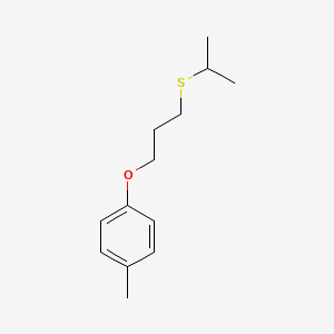 molecular formula C13H20OS B5137597 1-[3-(isopropylthio)propoxy]-4-methylbenzene 