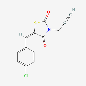 molecular formula C13H8ClNO2S B5137623 5-(4-chlorobenzylidene)-3-(2-propyn-1-yl)-1,3-thiazolidine-2,4-dione 