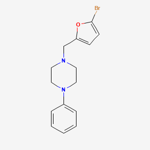 molecular formula C15H17BrN2O B5137651 1-[(5-bromo-2-furyl)methyl]-4-phenylpiperazine 