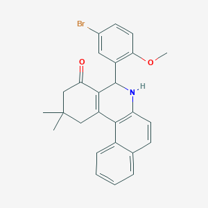 molecular formula C26H24BrNO2 B5137673 5-(5-bromo-2-methoxyphenyl)-2,2-dimethyl-2,3,5,6-tetrahydrobenzo[a]phenanthridin-4(1H)-one 