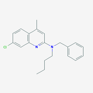 molecular formula C21H23ClN2 B5137680 N-benzyl-N-butyl-7-chloro-4-methyl-2-quinolinamine 