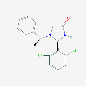 molecular formula C17H16Cl2N2O B051377 (R)-2-(2,6-二氯苯基)-1-((R)-1-苯乙基)咪唑烷-4-酮 CAS No. 1149765-13-8