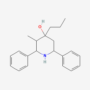 molecular formula C21H27NO B5137701 3-methyl-2,6-diphenyl-4-propyl-4-piperidinol 