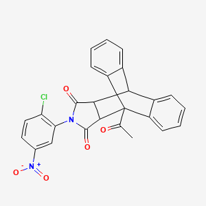 1-acetyl-17-(2-chloro-5-nitrophenyl)-17-azapentacyclo[6.6.5.0~2,7~.0~9,14~.0~15,19~]nonadeca-2,4,6,9,11,13-hexaene-16,18-dione