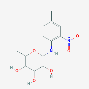 molecular formula C13H18N2O6 B5137708 6-deoxy-N-(4-methyl-2-nitrophenyl)-alpha-L-mannopyranosylamine 