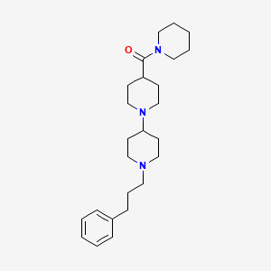 molecular formula C25H39N3O B5137718 1'-(3-phenylpropyl)-4-(1-piperidinylcarbonyl)-1,4'-bipiperidine 