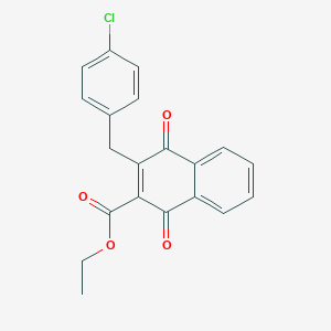 molecular formula C20H15ClO4 B5137759 ethyl 3-(4-chlorobenzyl)-1,4-dioxo-1,4-dihydro-2-naphthalenecarboxylate 