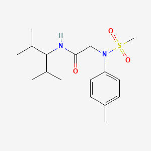 molecular formula C17H28N2O3S B5137771 N~1~-(1-isopropyl-2-methylpropyl)-N~2~-(4-methylphenyl)-N~2~-(methylsulfonyl)glycinamide 