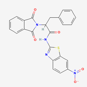 2-(1,3-dioxo-1,3-dihydro-2H-isoindol-2-yl)-N-(6-nitro-1,3-benzothiazol-2-yl)-3-phenylpropanamide