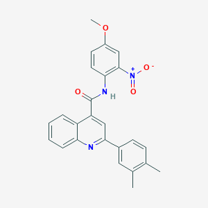 molecular formula C25H21N3O4 B5137792 2-(3,4-dimethylphenyl)-N-(4-methoxy-2-nitrophenyl)-4-quinolinecarboxamide 