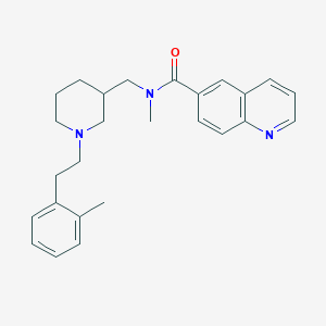 molecular formula C26H31N3O B5137800 N-methyl-N-({1-[2-(2-methylphenyl)ethyl]-3-piperidinyl}methyl)-6-quinolinecarboxamide 