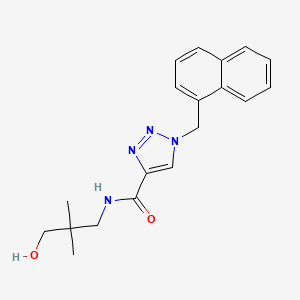 molecular formula C19H22N4O2 B5137823 N-(3-hydroxy-2,2-dimethylpropyl)-1-(1-naphthylmethyl)-1H-1,2,3-triazole-4-carboxamide 