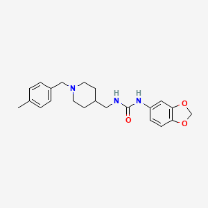 molecular formula C22H27N3O3 B5137841 N-1,3-benzodioxol-5-yl-N'-{[1-(4-methylbenzyl)-4-piperidinyl]methyl}urea 