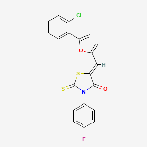 molecular formula C20H11ClFNO2S2 B5137850 5-{[5-(2-chlorophenyl)-2-furyl]methylene}-3-(4-fluorophenyl)-2-thioxo-1,3-thiazolidin-4-one 