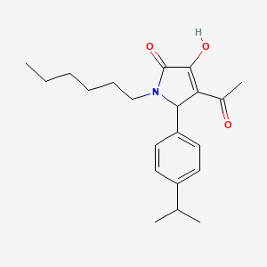 molecular formula C21H29NO3 B5137869 4-acetyl-1-hexyl-3-hydroxy-5-(4-isopropylphenyl)-1,5-dihydro-2H-pyrrol-2-one 