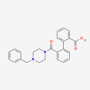 molecular formula C25H24N2O3 B5137875 2'-[(4-benzyl-1-piperazinyl)carbonyl]-2-biphenylcarboxylic acid 