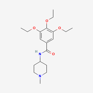 3,4,5-triethoxy-N-(1-methyl-4-piperidinyl)benzamide