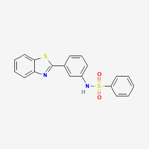 molecular formula C19H14N2O2S2 B5137907 N-[3-(1,3-benzothiazol-2-yl)phenyl]benzenesulfonamide 