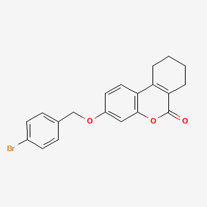 molecular formula C20H17BrO3 B5137910 3-[(4-bromobenzyl)oxy]-7,8,9,10-tetrahydro-6H-benzo[c]chromen-6-one 