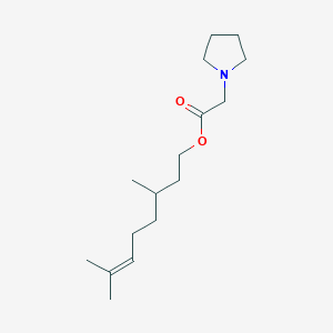 molecular formula C16H29NO2 B5137927 3,7-dimethyl-6-octen-1-yl 1-pyrrolidinylacetate 